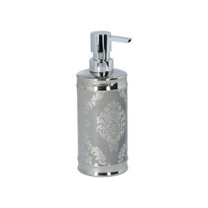 Damask Ceramic Soap Dispenser Silver and Grey Damask Ceramic Soap Dispenser Silver and Grey